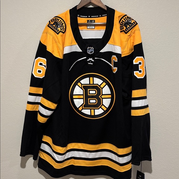 Authentic Premium Boston Bruins Hockey Jersey. #63 Marchand. Size 60 (XXXL) NWT